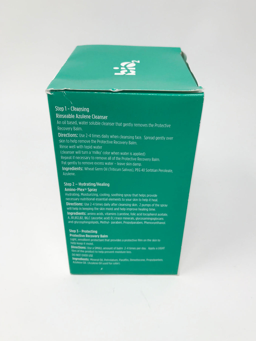Bio 2 Post Procedure Laser Skin Protectant Recovery Kit Azulene Amino-Plex 2oz