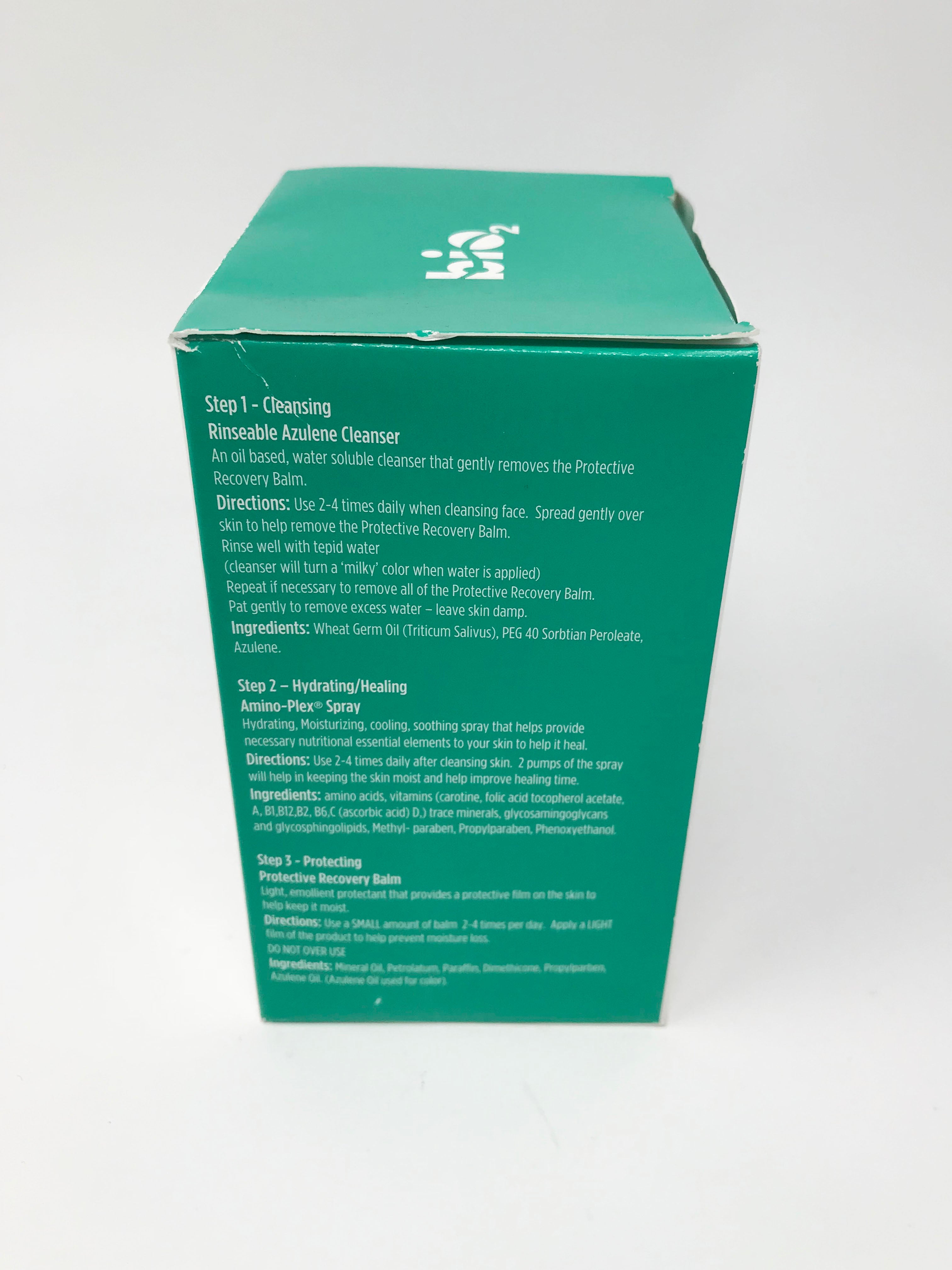 Bio 2 Post Procedure Laser Skin Protectant Recovery Kit Azulene Amino-Plex 2oz