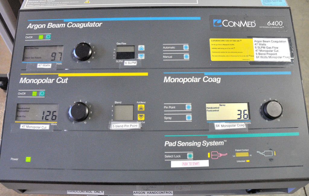 Birtcher 6400 Electrosurgical Generator ConMed Argon Beam Coagulator ESU Argon
