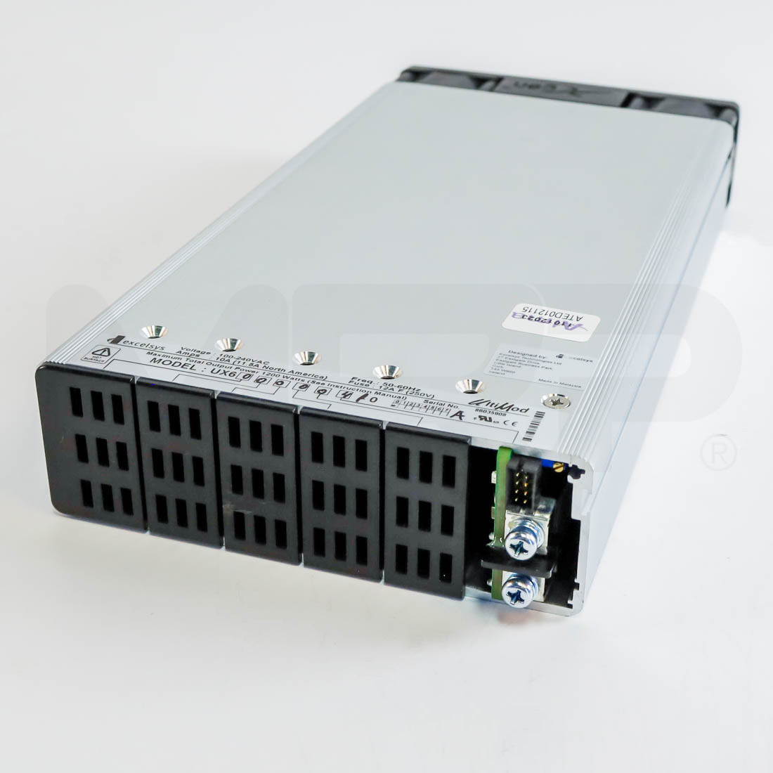 Alma UX6 1200W 6 Slot AC DC Configurable Power Supply Chassis Back