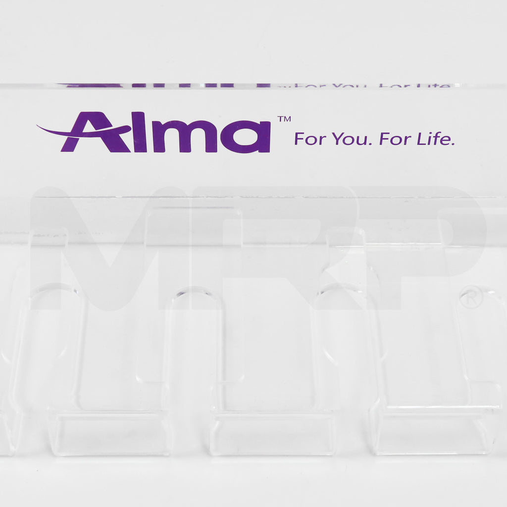 Alma Acrylic Wall Shelf Handpiece Holder Label