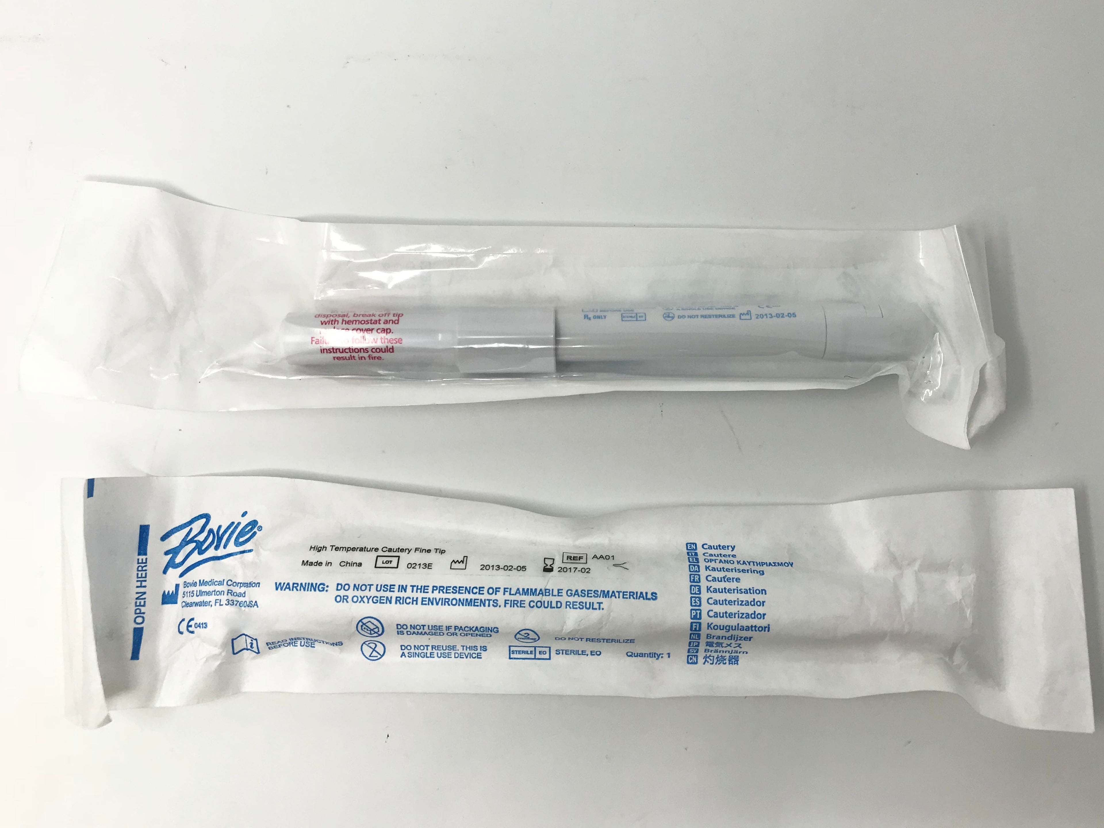 Bovie Cordless Dispsable High Temperature Fine Tip Cautery Pen AA01 Pack of 2