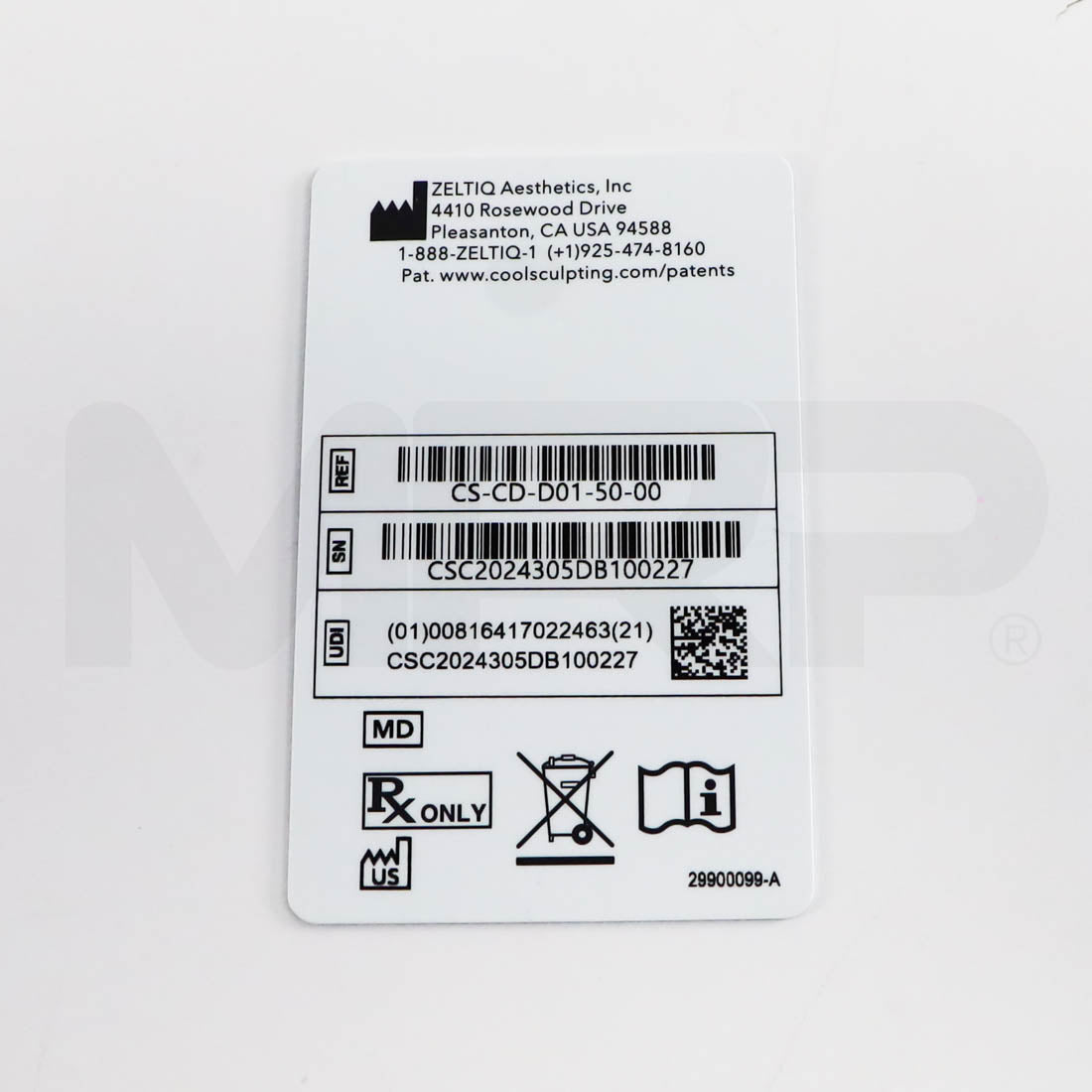 Zeltiq CoolSculpting Elite Treatment Card All Applicators x1 Cycles