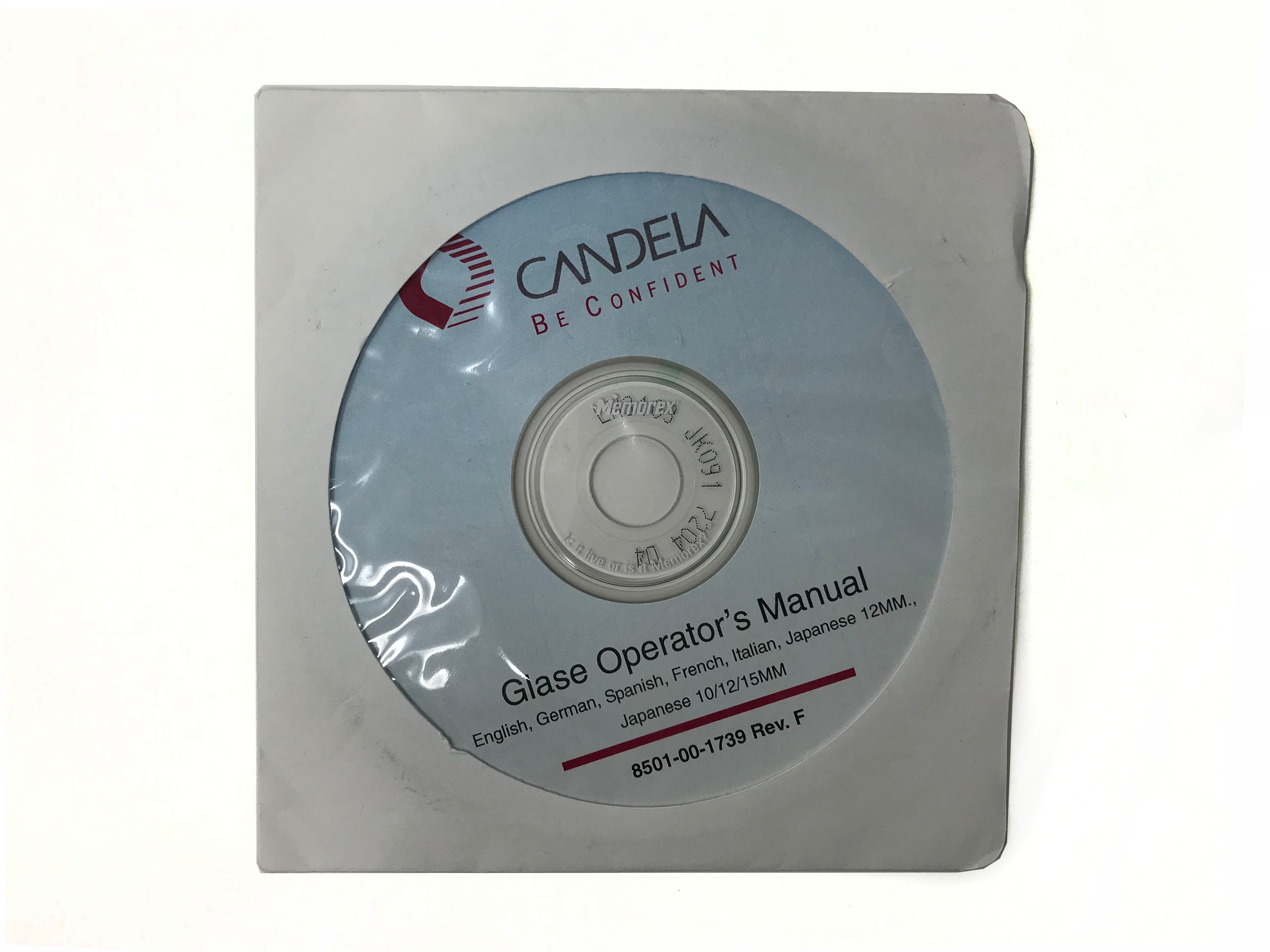 Candela GenteLase Glase Gentle Lase Digital Operators Manual CD 8501-00-1739