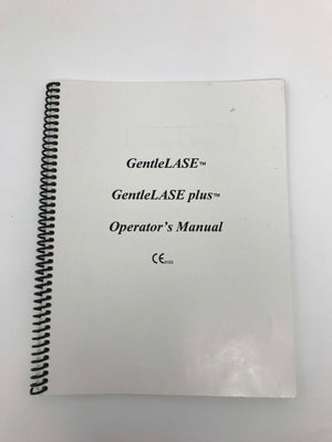 Candela GentleLase/GentleLase Plus Laser System Operators Manual 8501-00-1500