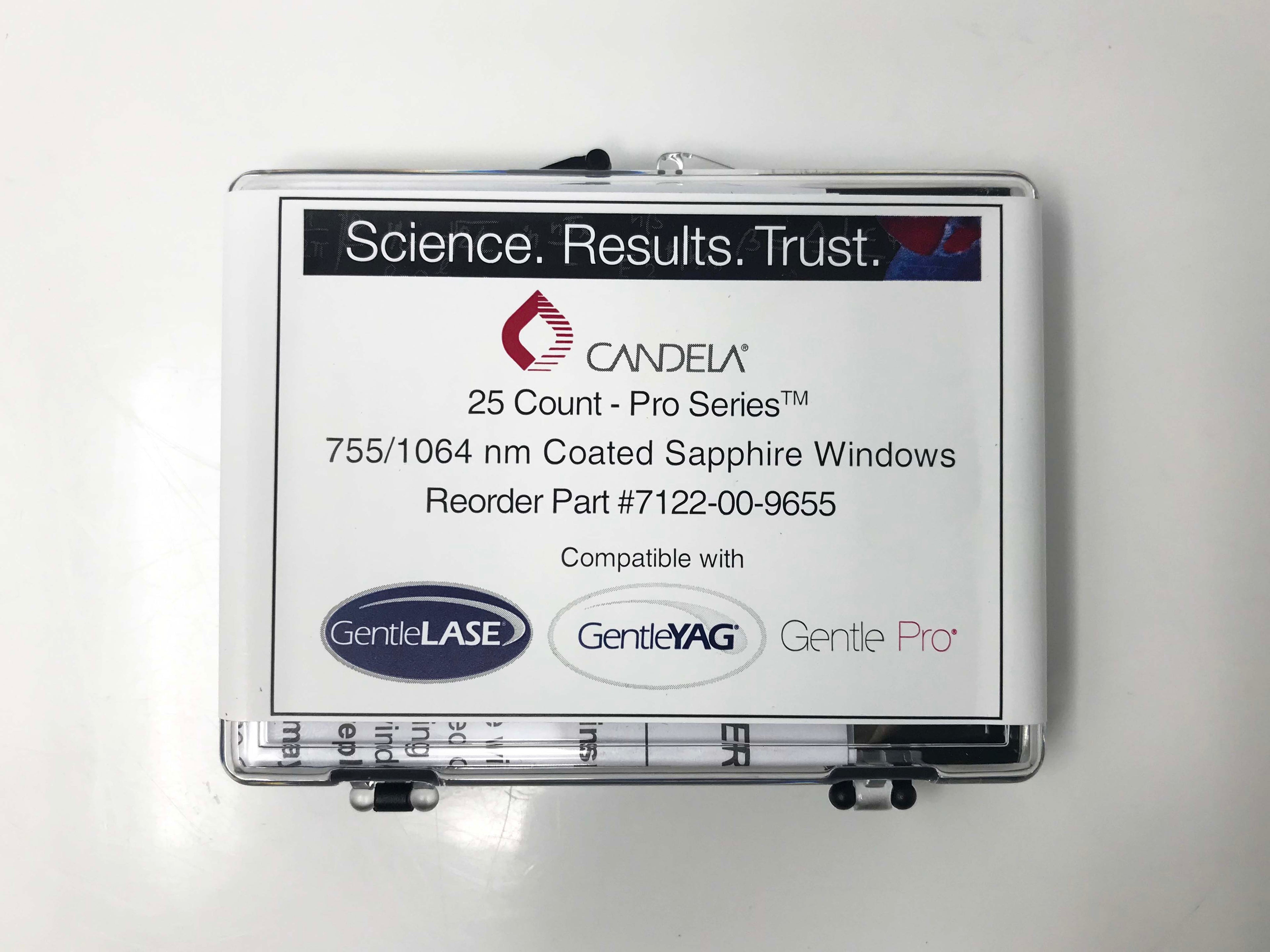 Candela Gentle Pro Lase YAG 755/1064 Coated Sapphire Windows 7122-00-9655