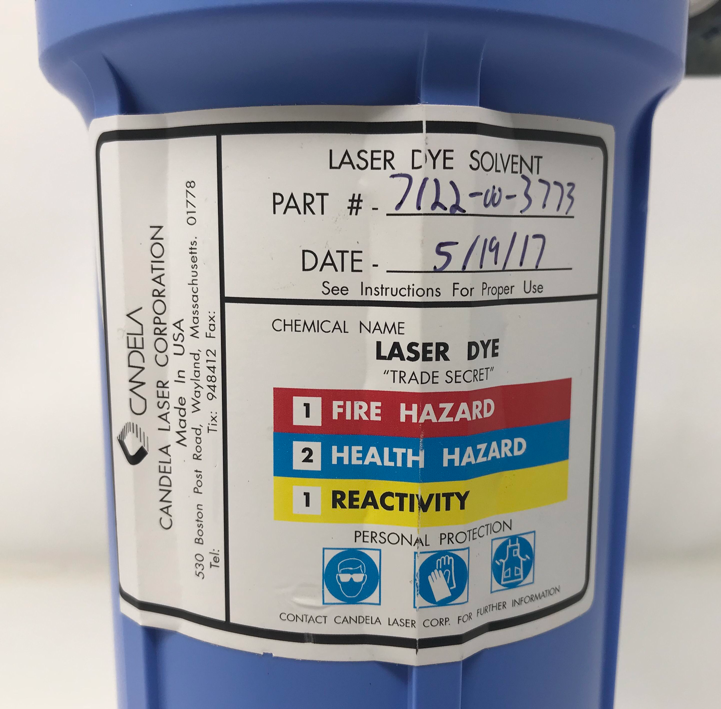 Candela V Beam Pulsed Dye Laser Dye Cartridge Vbeam Perfecta CRTG 7122-00-3773