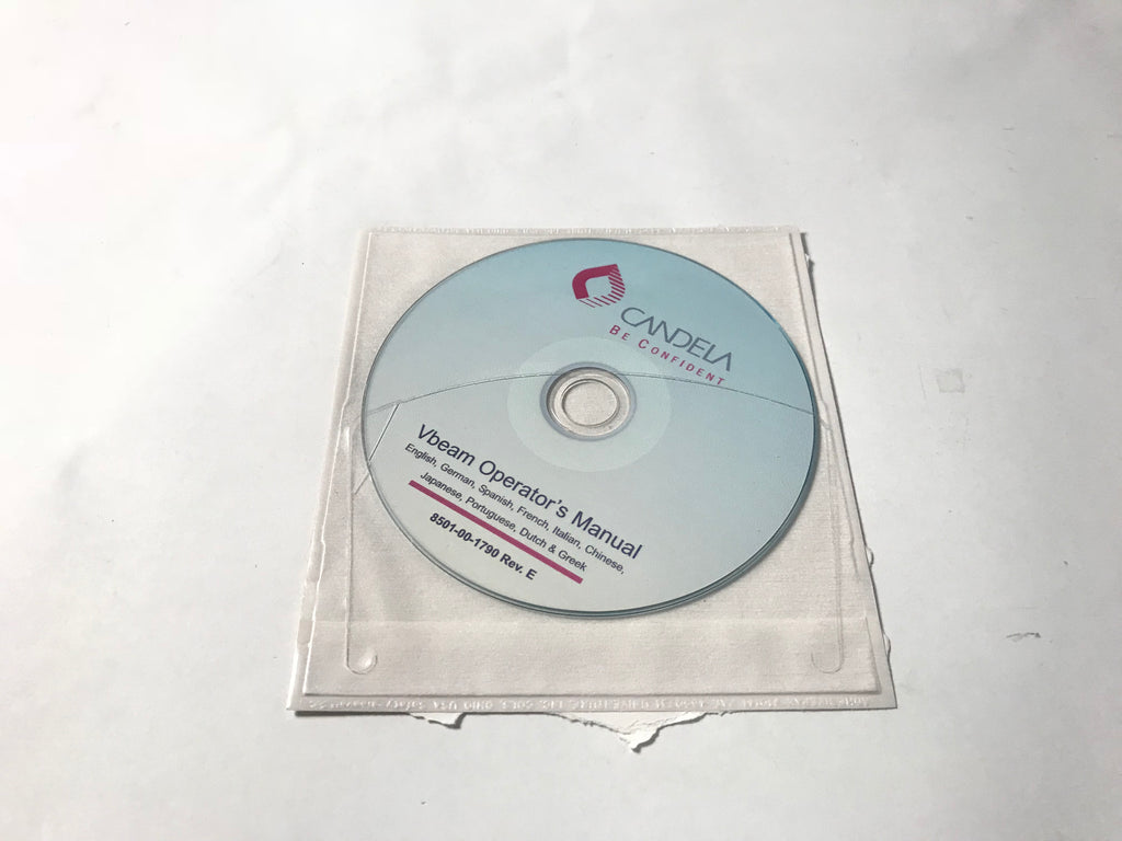 Candela Vbeam Pulsed Dye Laser Digital User Operators Manual CD 8501-00-1790