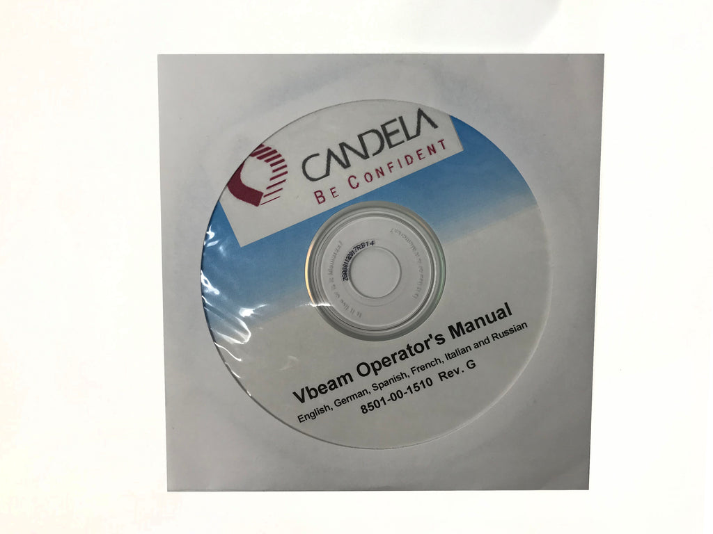Candela Vbeam Pulsed Dye Laser V Beam Digital Operators Manual CD 8501-00-1510
