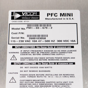 Cicor PFC Mini PM1-03-679-2 Power Supply *PARTS ONLY AS IS* 25V60A *NOT WORKING*