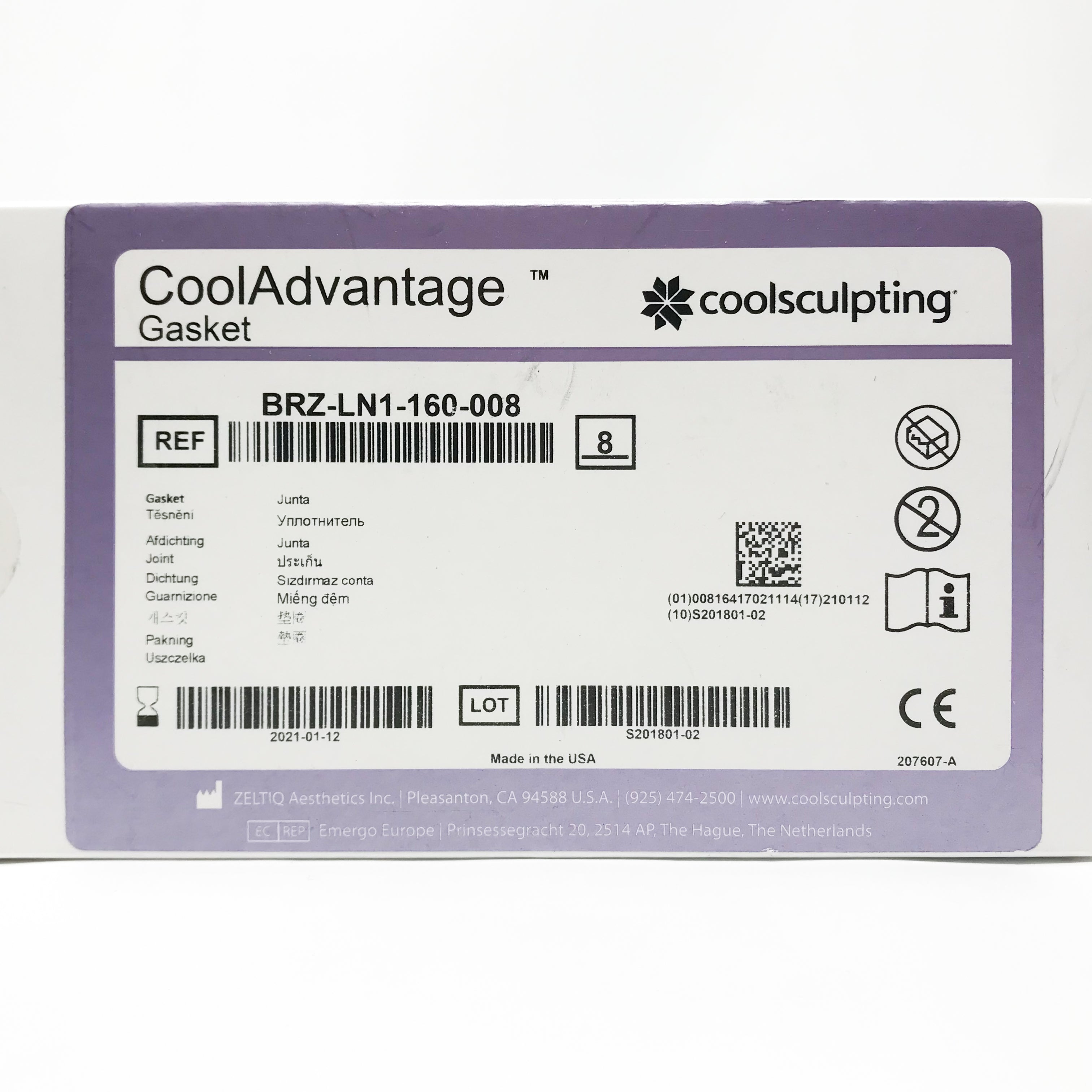 CoolSculpting CoolAdvantage GASKET Cool Advantage BRZ-LN1-160-008 ZELTIQ - NEW