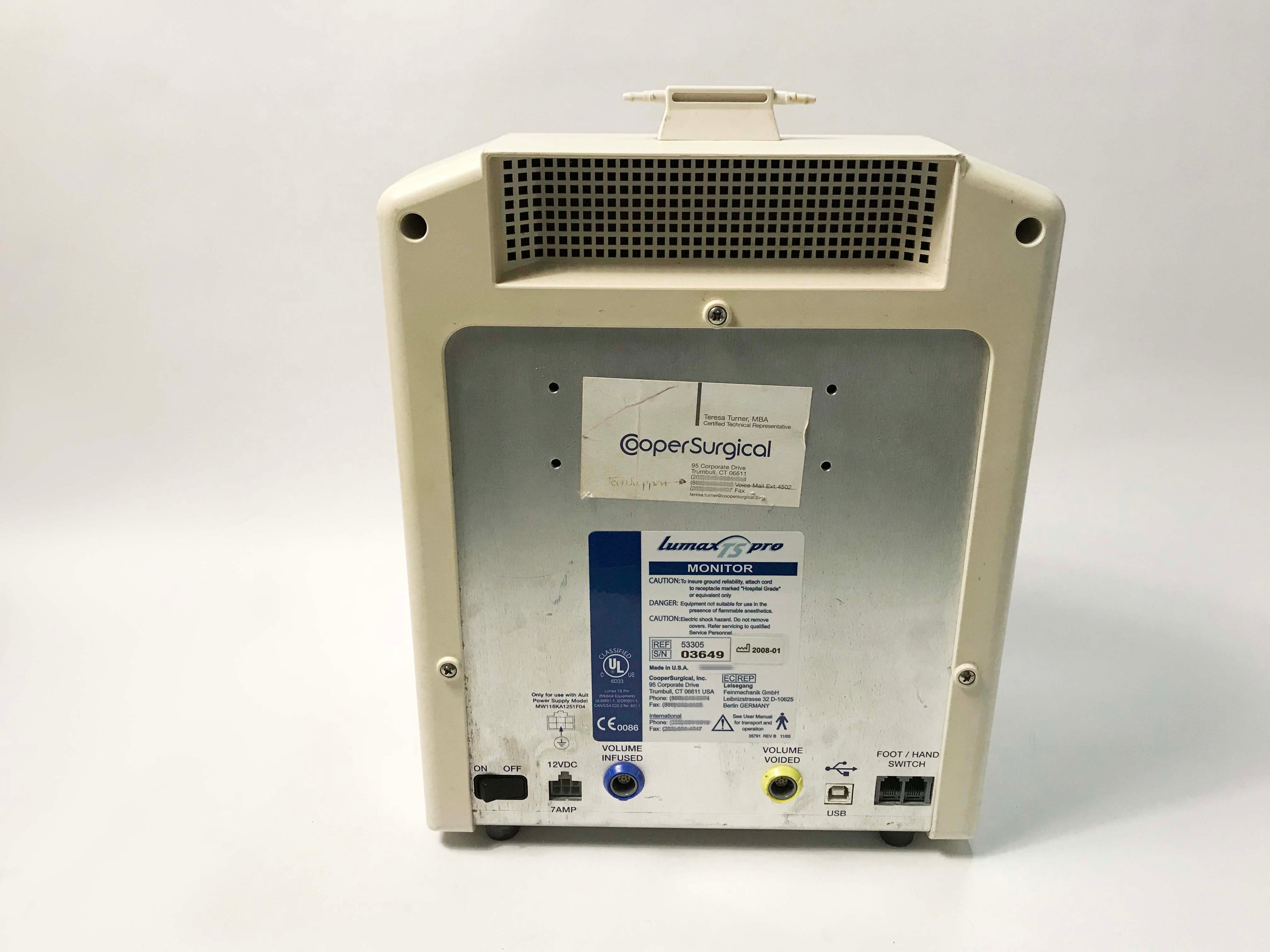 Cooper Surgical Lumax TS Pro Fiberoptic Cystometry Urinary Diagnostic System