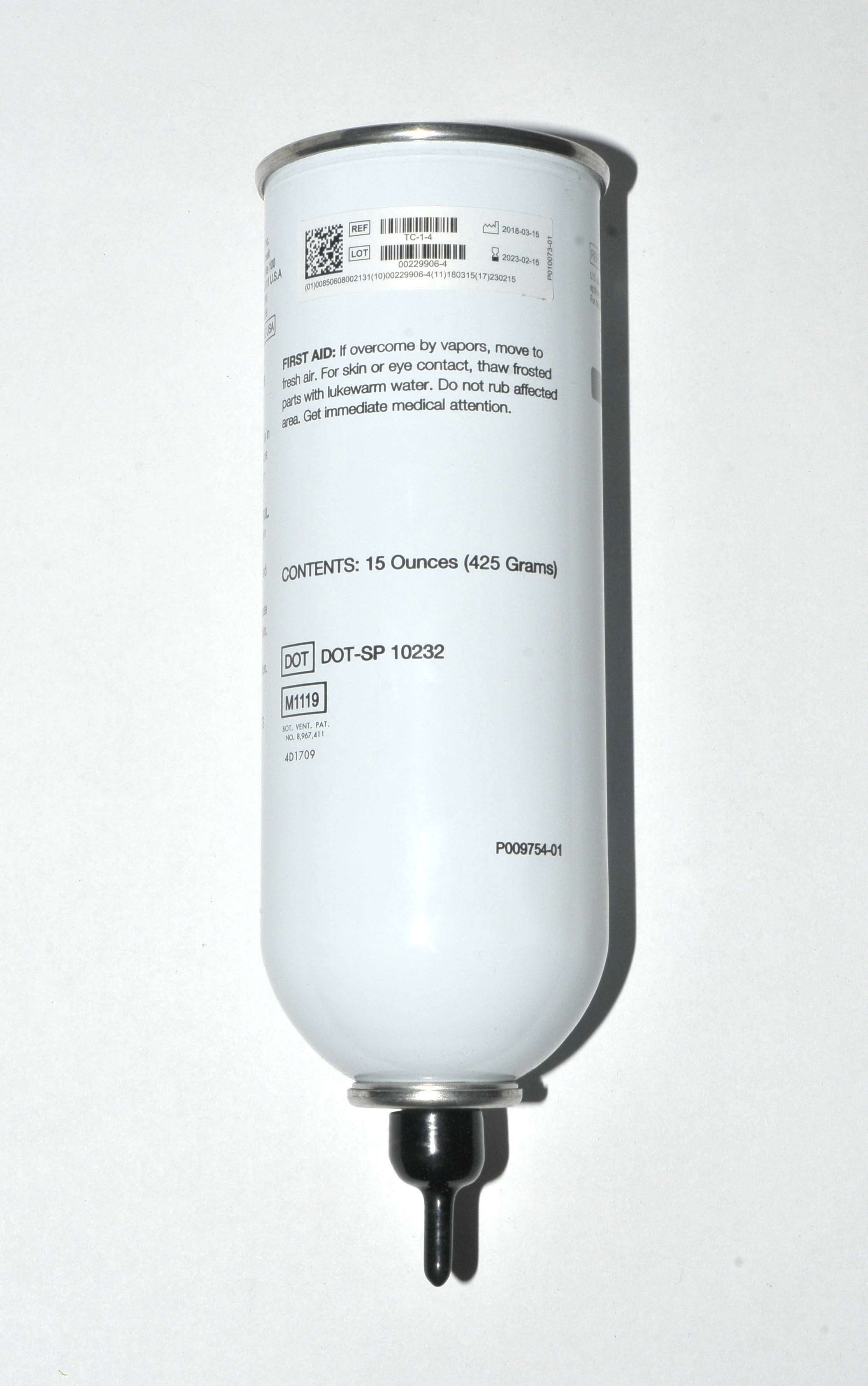 Cryogen P/N: TC-1-4 THERMAGE Canister ThermaCool REF TC-1 * (15oz Can) NEW
