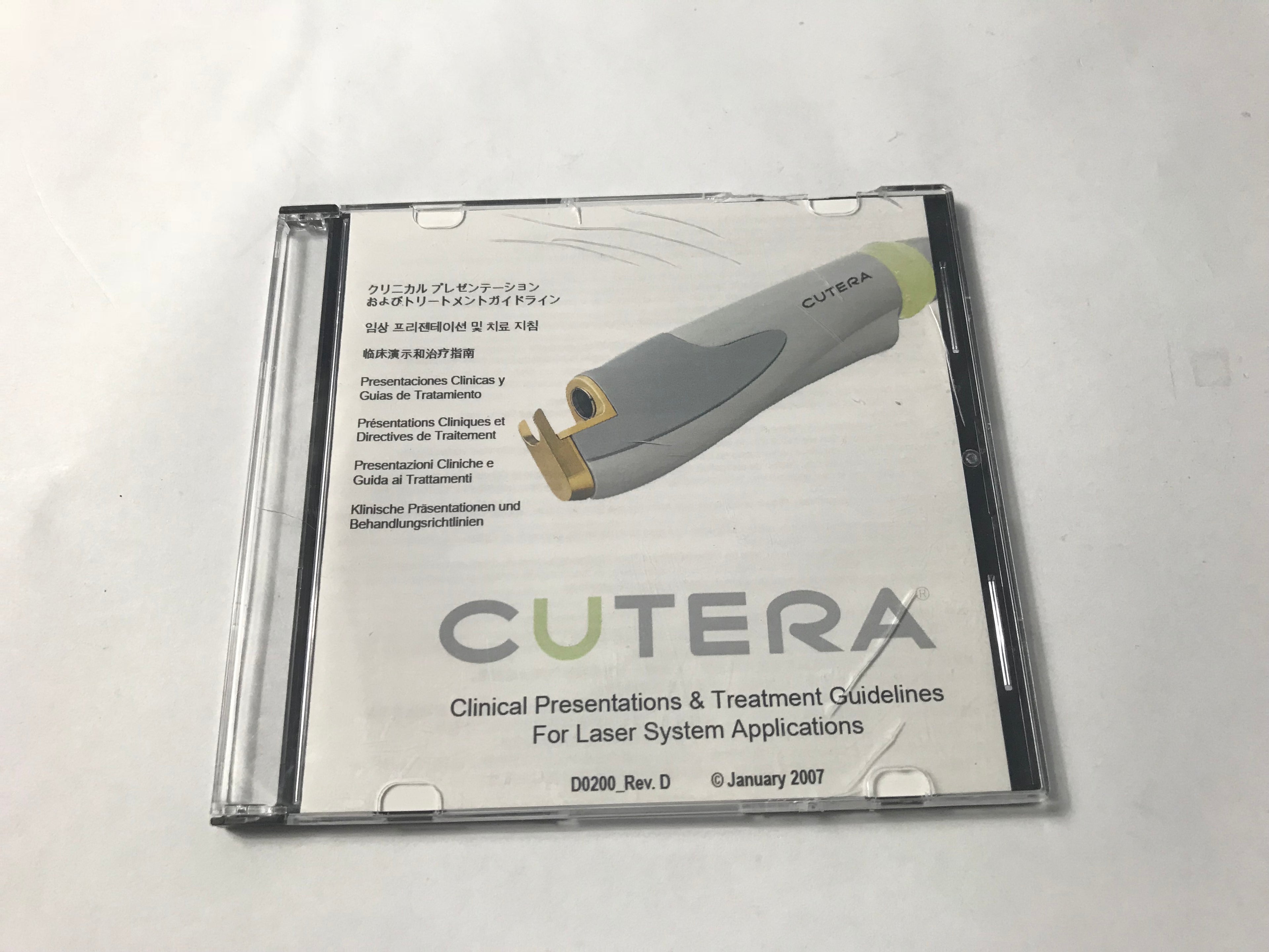 Cutera Clinical Presentations & Treatment Guidelines Laser Applications CD DVD