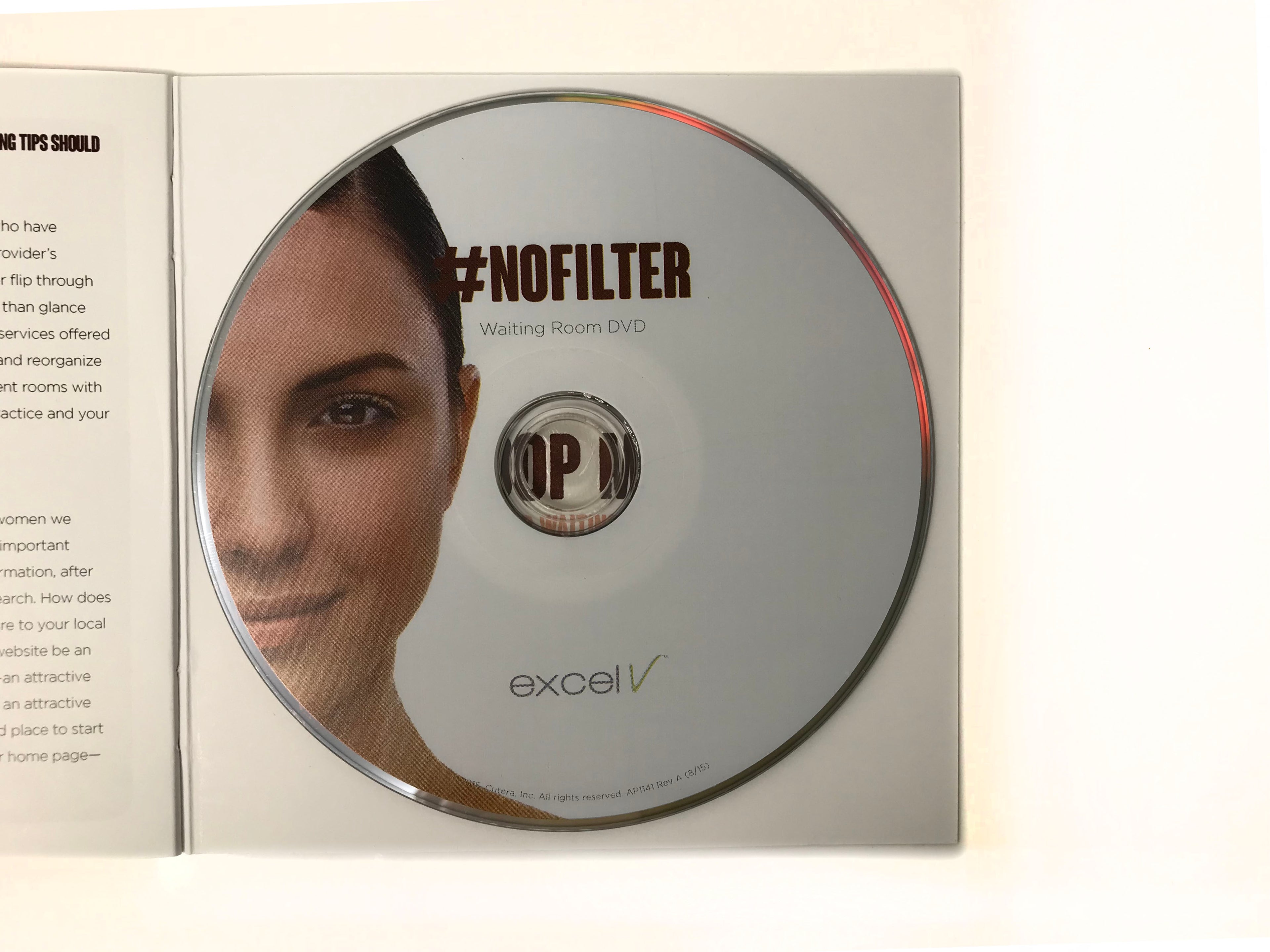 Cutera Excel V Nd YAG Vascular Laser Waiting Room DVD w/ Marketing Tip Booklet