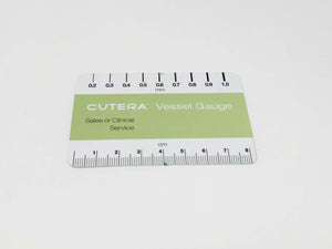 Cutera Excel V XEO CoolGlide Vascular Vessel Vein Gauge Card D0420 Small