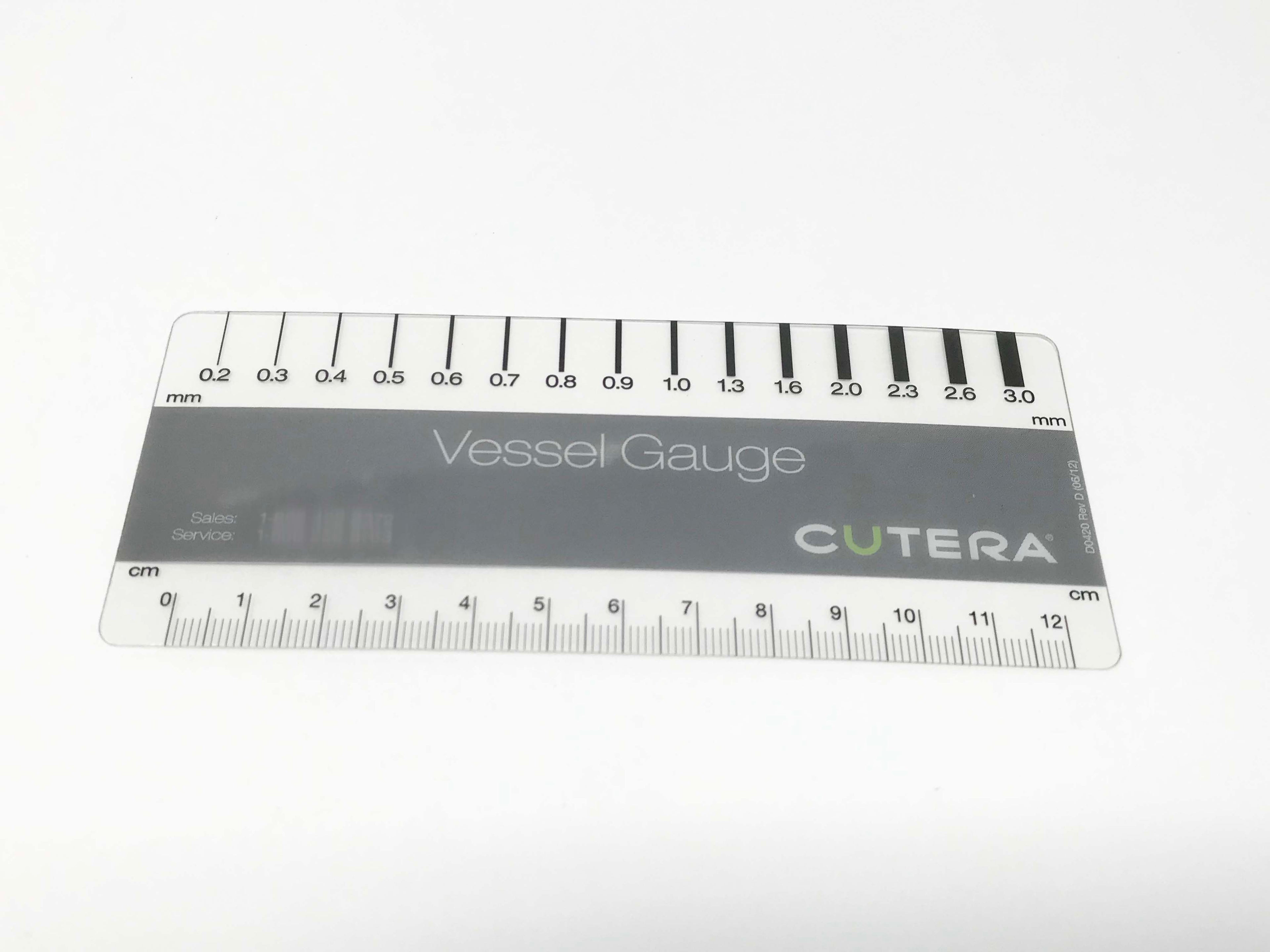 Cutera Excel V Xeo Vascular Laser Clear Plastic Vessel Gauge D0420 Large