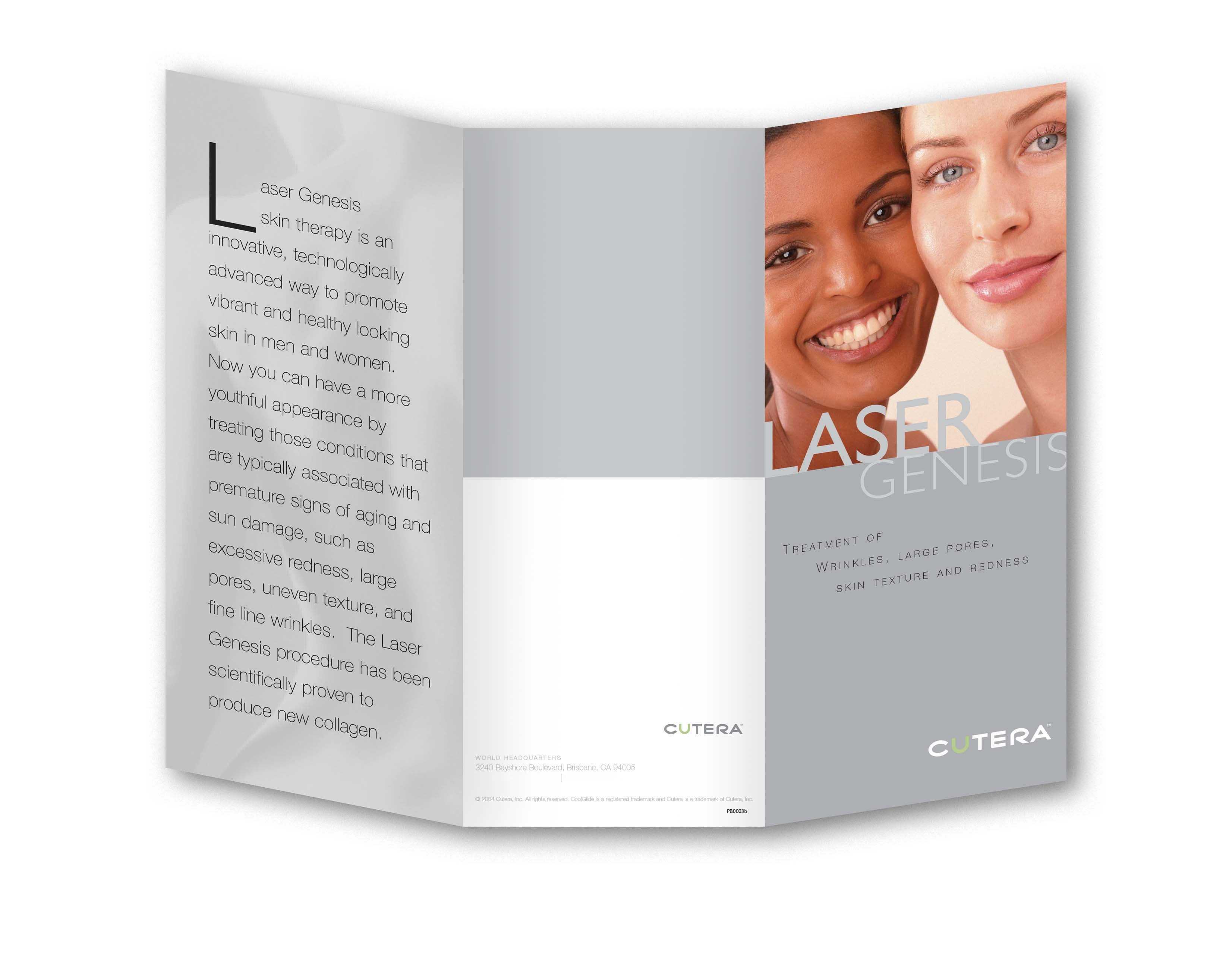 Cutera Laser Genesis Skin Revitalization Wrinkles Pores Redness Brochures 25Pack