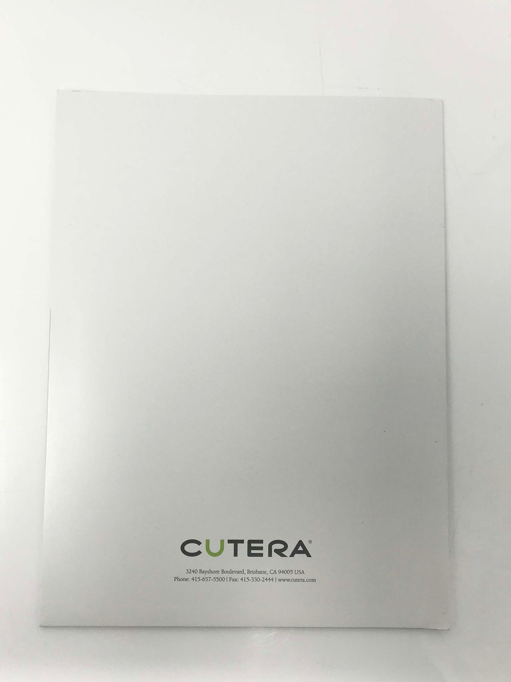 Cutera Lasers Aesthetic Treatment Patient Followup Documents Literature Folders
