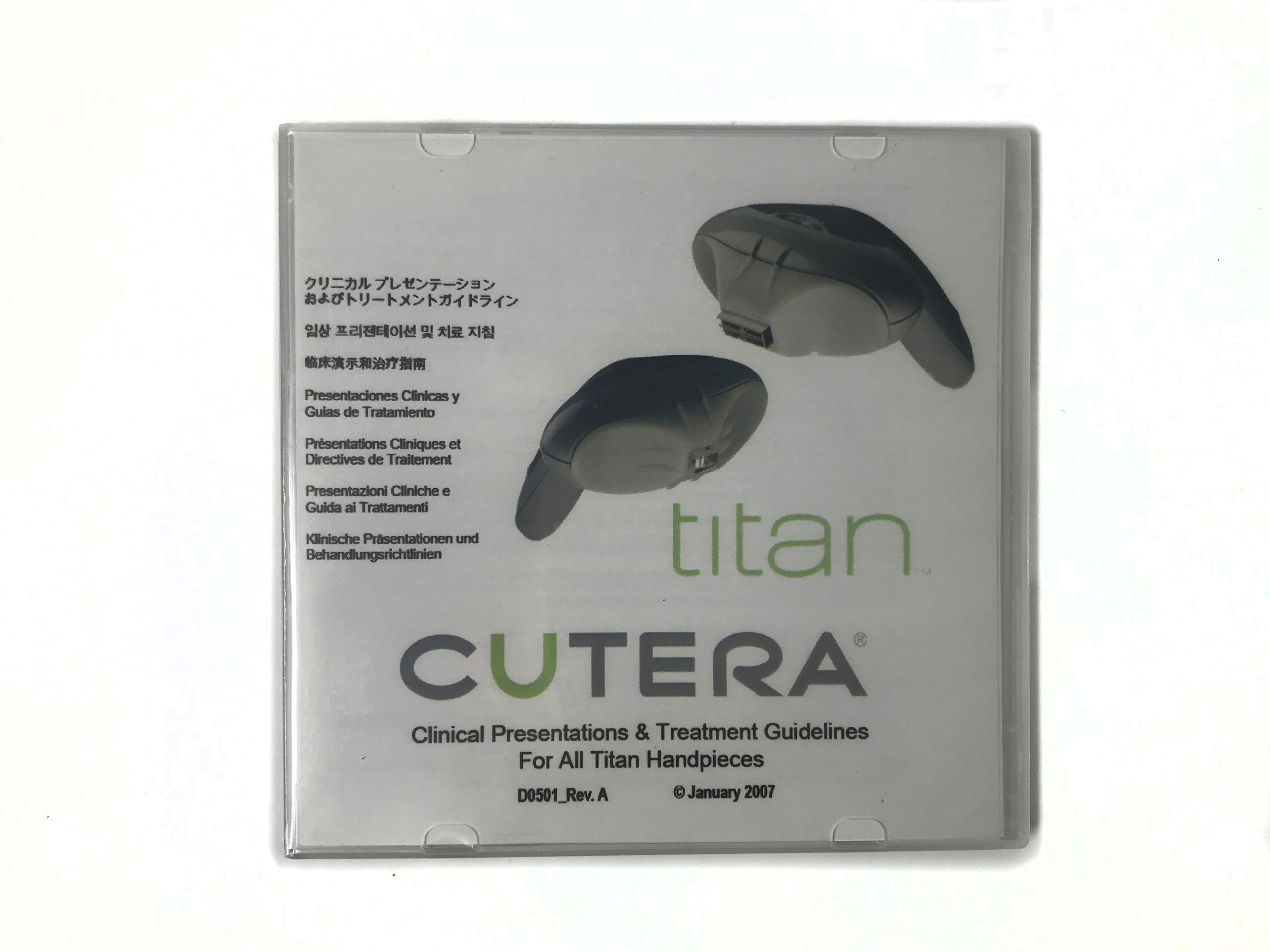 Cutera Lasers Titan Hand Piece Clinical Presentations Treatment Guidelines DVD