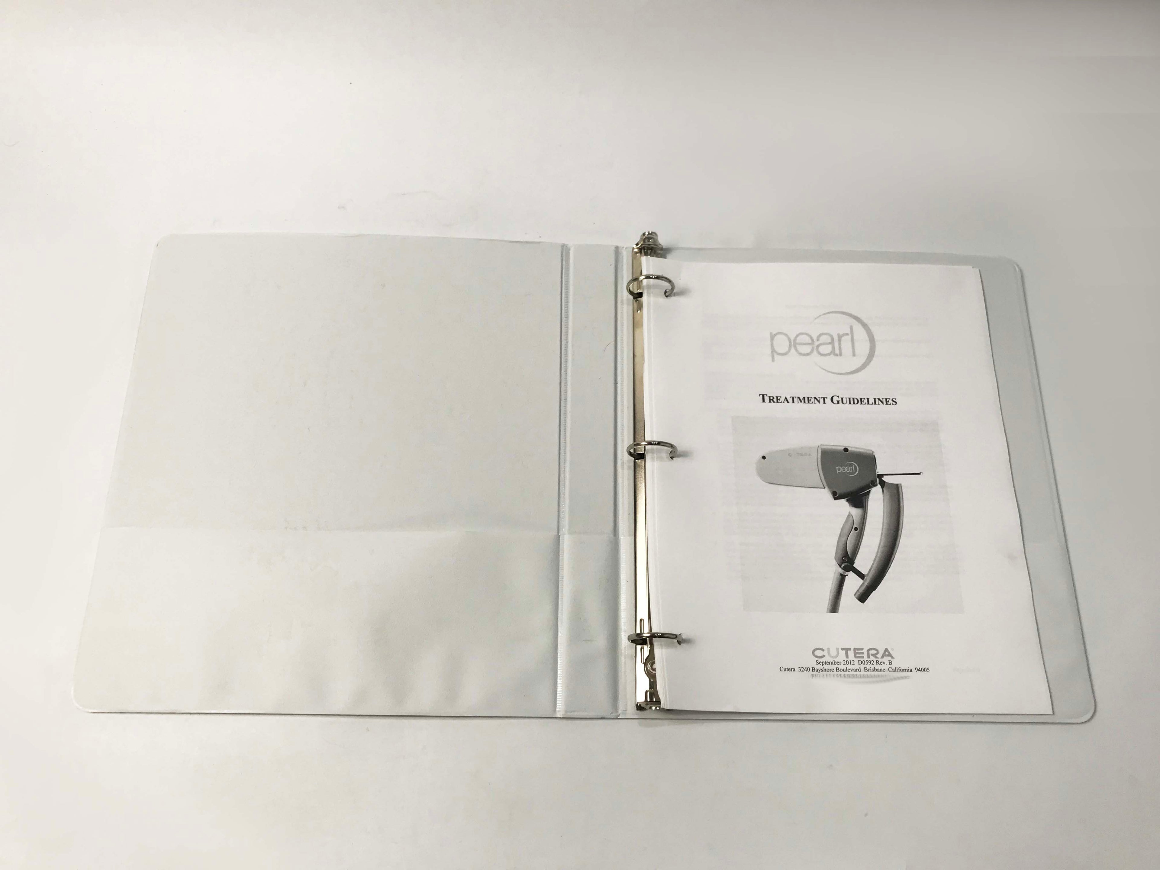 Cutera Pearl YSGG Skin Resurfacing Scanner Handpiece Treatment Guidelines REV B