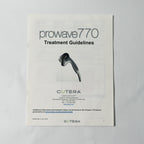 Cutera Prowave 770 Handpiece Treatment Guidelines Manual Booklet D0292