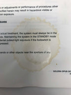 Cutera Solera Opus Aesthetic Energy IPL Platform Console Operators Manual 2011