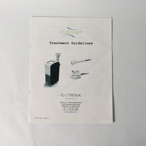 Cutera TruSculpt Treatment Guidelines Booklet - D1391 - 11 Pages (July 2014)