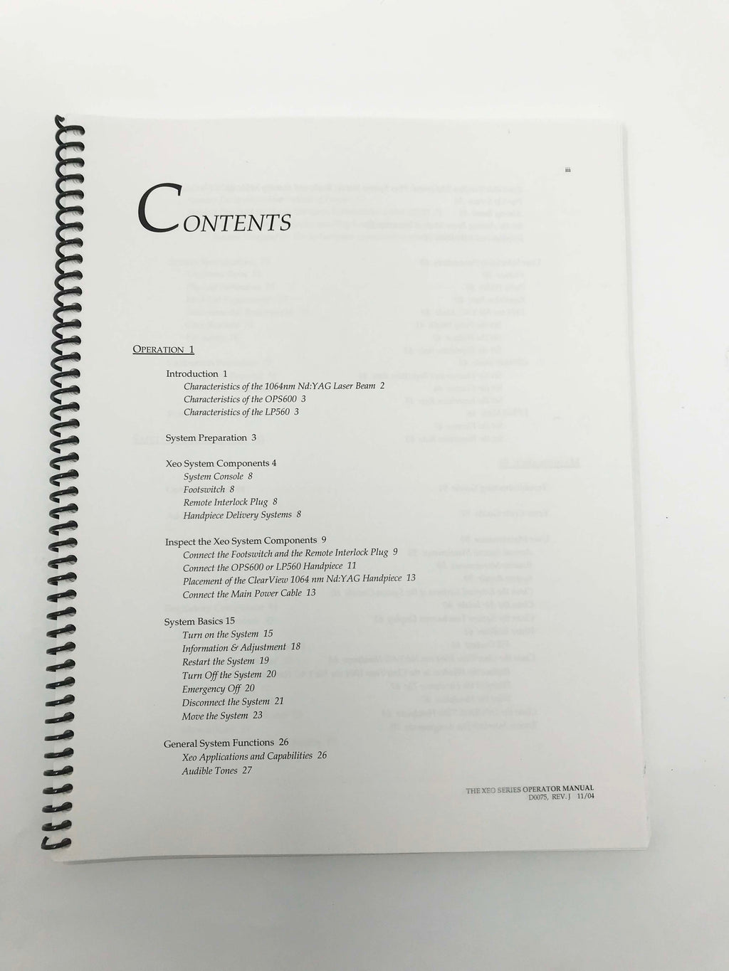 Cutera XEO Series CoolGlide SA Genesis Plus Laser Platforms Operators Manual