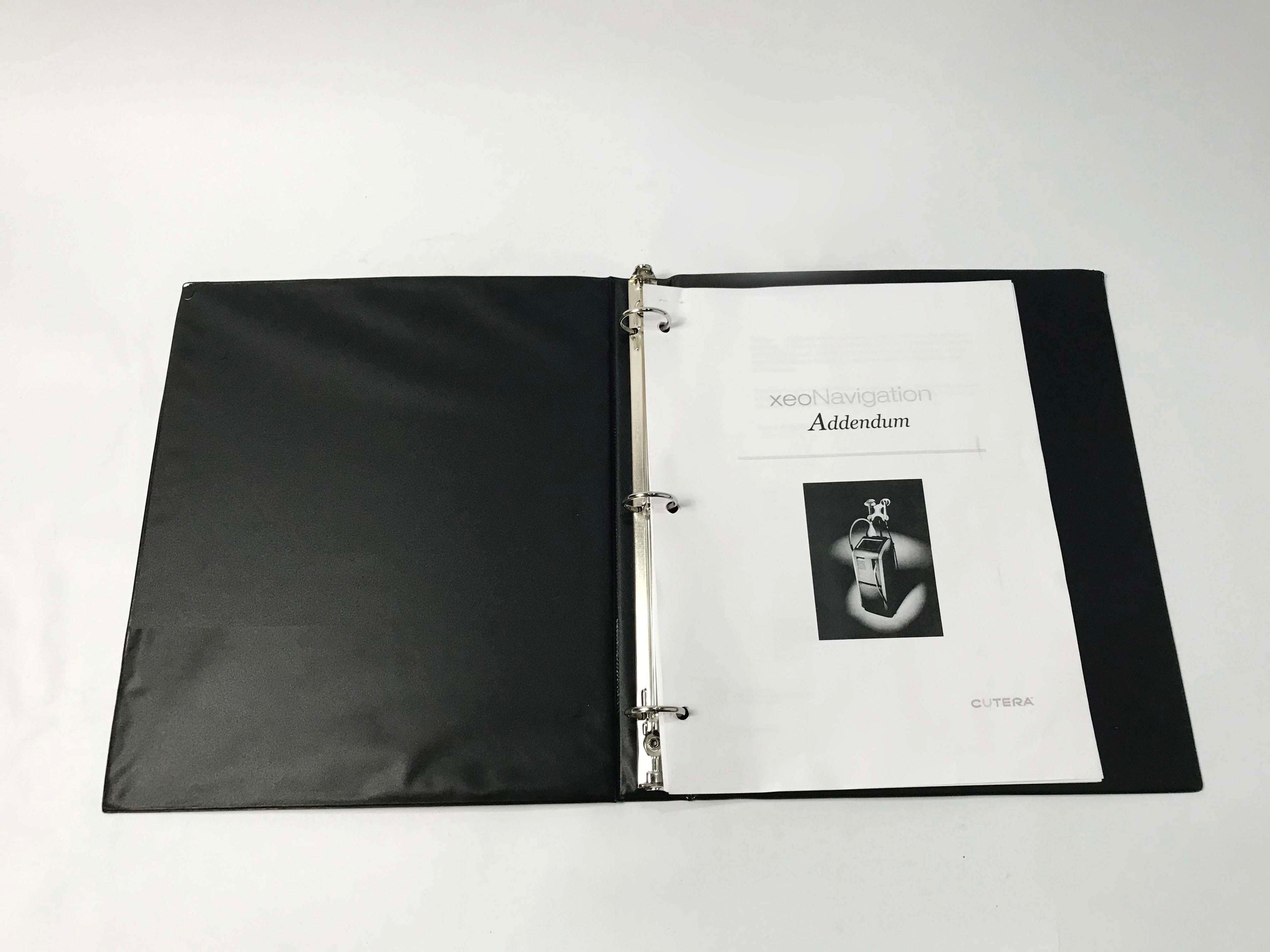 Cutera Xeo Laser System Interface Navigation Addendum 1 Manual 2006 REV A