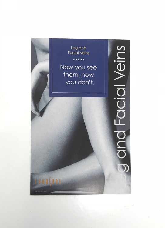 CynoSure Leg / Facial Vein Cosmetic Laser Treatment Marketing Booklet 45-Pack