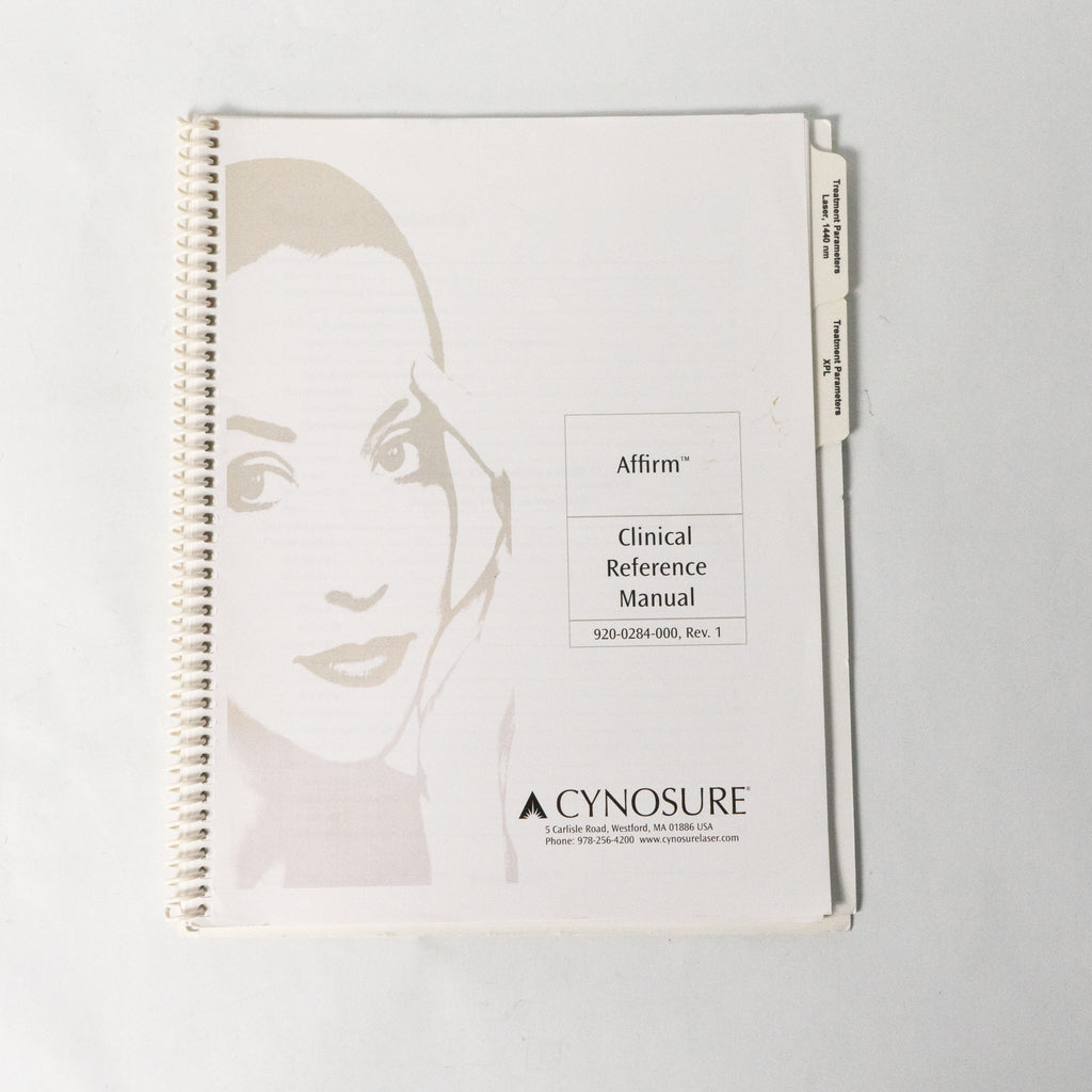 Cynosure AFFIRM Operator & Clinical Reference Manuals * 850-1072-020 920-284-000