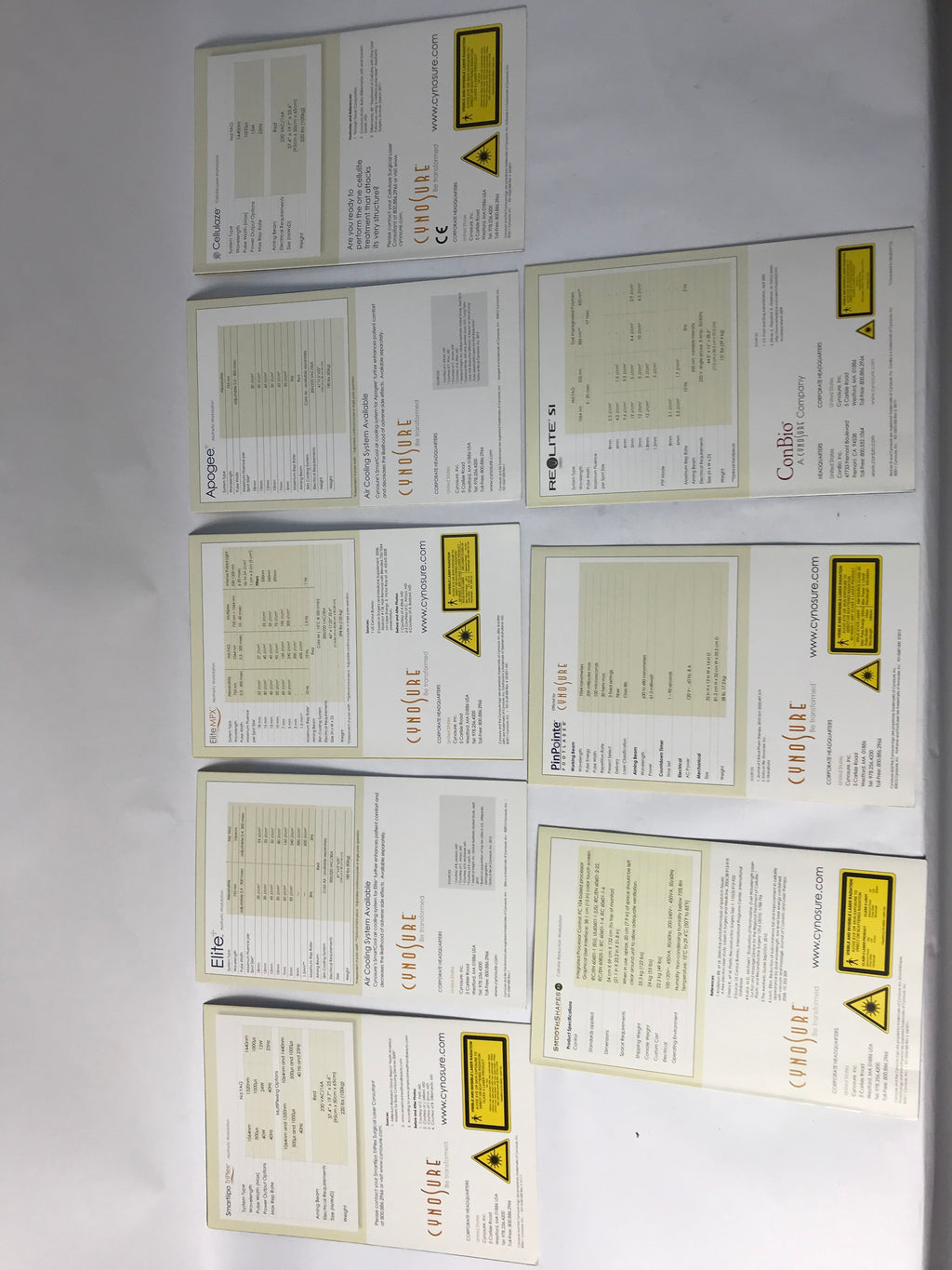 Cynosure Aesthetic Laser Platforms Line Sales Marketing Pamphlet Brochures