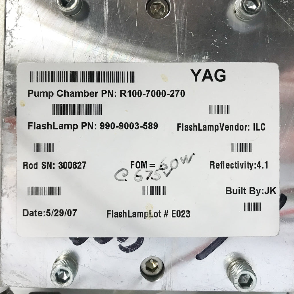 Cynosure Apogee Elite ELNL Laser RESONATOR RAIL MODULE PARTS AS-IS