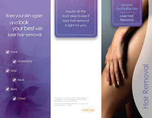 Cynosure Elite Laser Hair Removal Patient Marketing Brochure Pamphlets 100 Pack