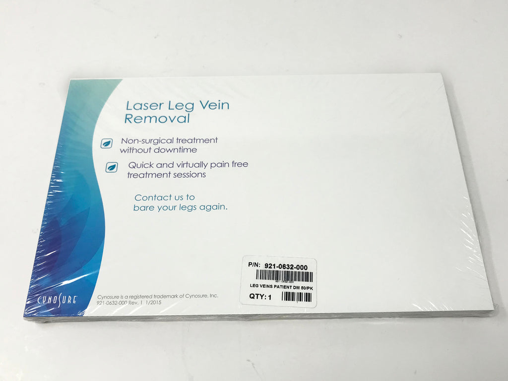 Cynosure Elite Laser Leg Vein Removal Patient Marketing Flyer Pamphlet 50 Pack