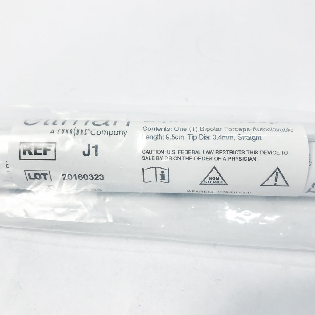 Cynosure Ellman BIPOLAR FORCEPS J1 *SEALED NEW* Stainless Autoclavable Straight