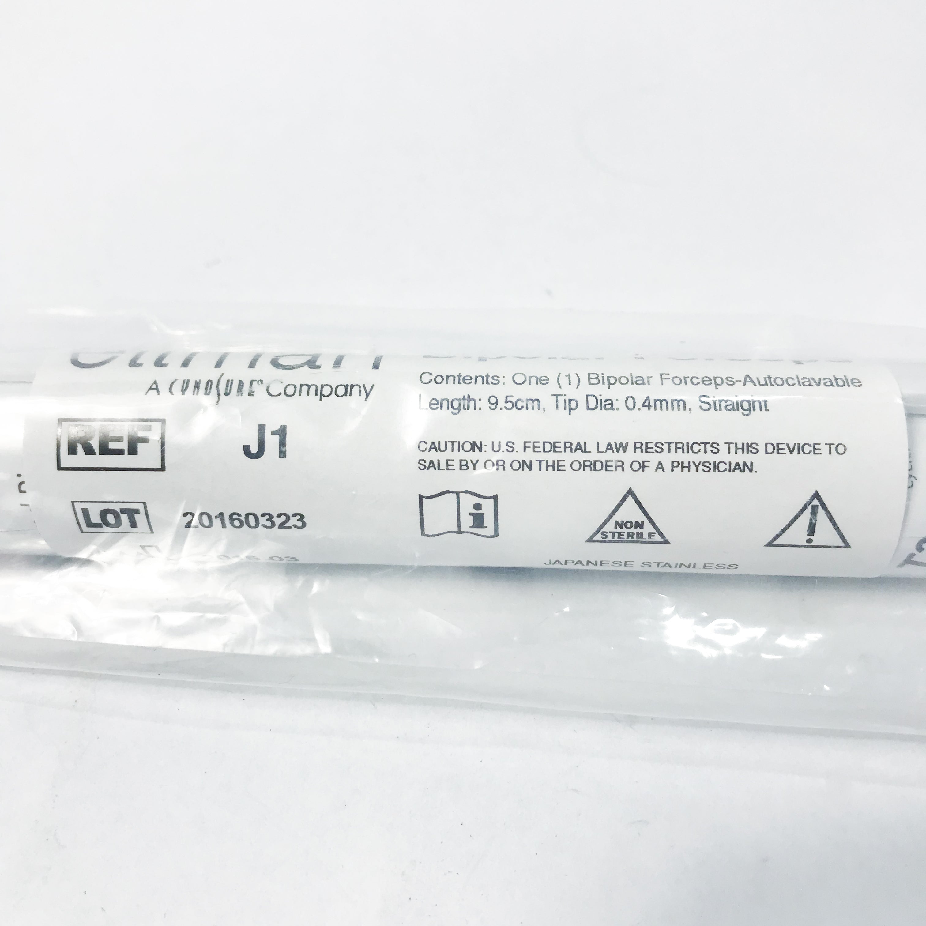 Cynosure Ellman BIPOLAR FORCEPS J1 *SEALED NEW* Stainless Autoclavable Straight