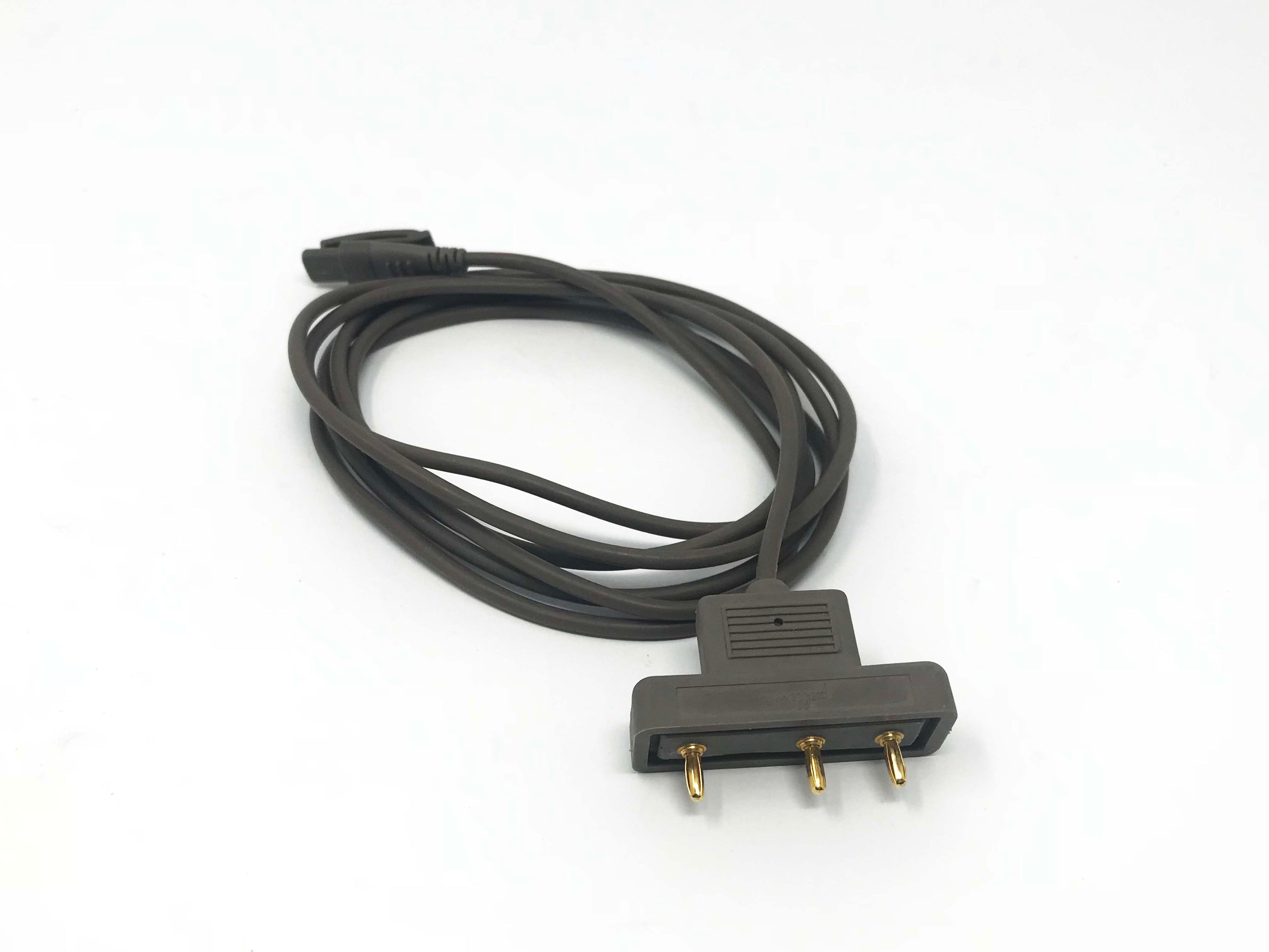 Cynosure Ellman Pelleve Quick Connect Bipolar RF Handpiece Cable 3 Prong Brown