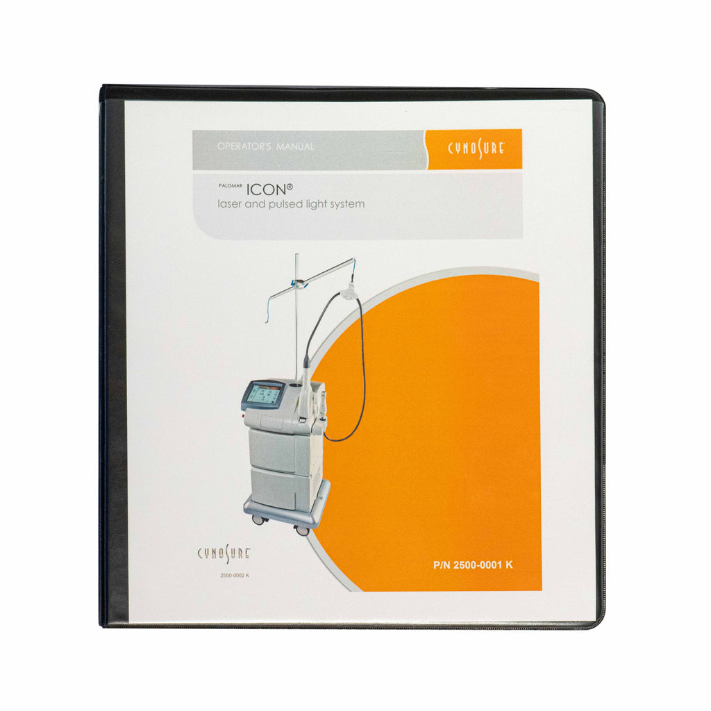 Cynosure Palomar ICON Laser System - OPERATOR'S MANUAL - PN 2500-0001 K