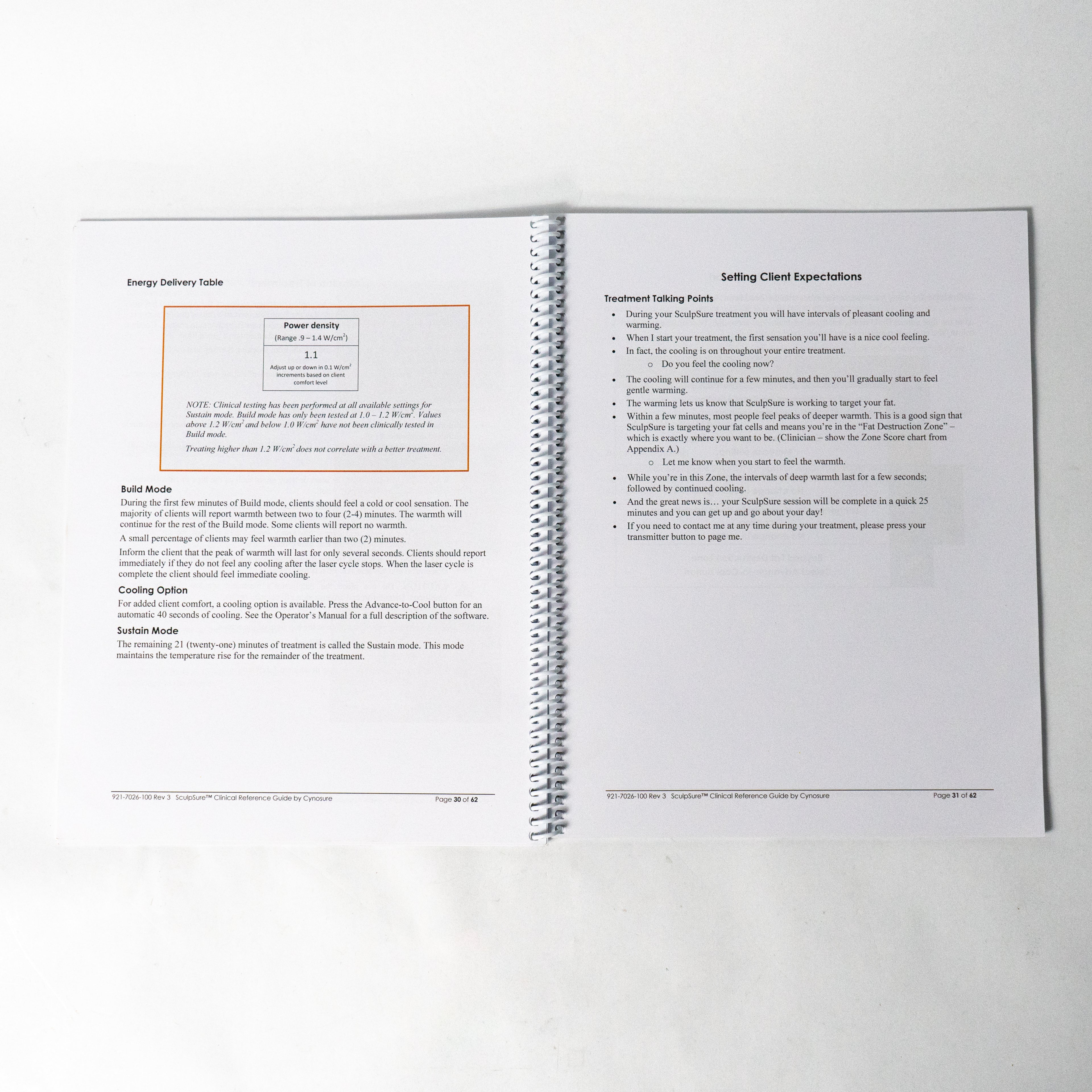 Cynosure SculpSure Laser System CLINICAL REFERENCE MANUAL 921-7026-100 REV 3
