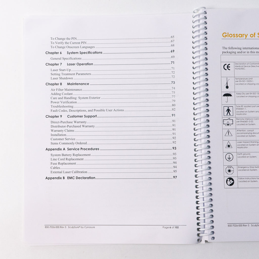 Cynosure SculpSure Submental Laser Lipolysis Body Sculpting 2016 Operator Manual