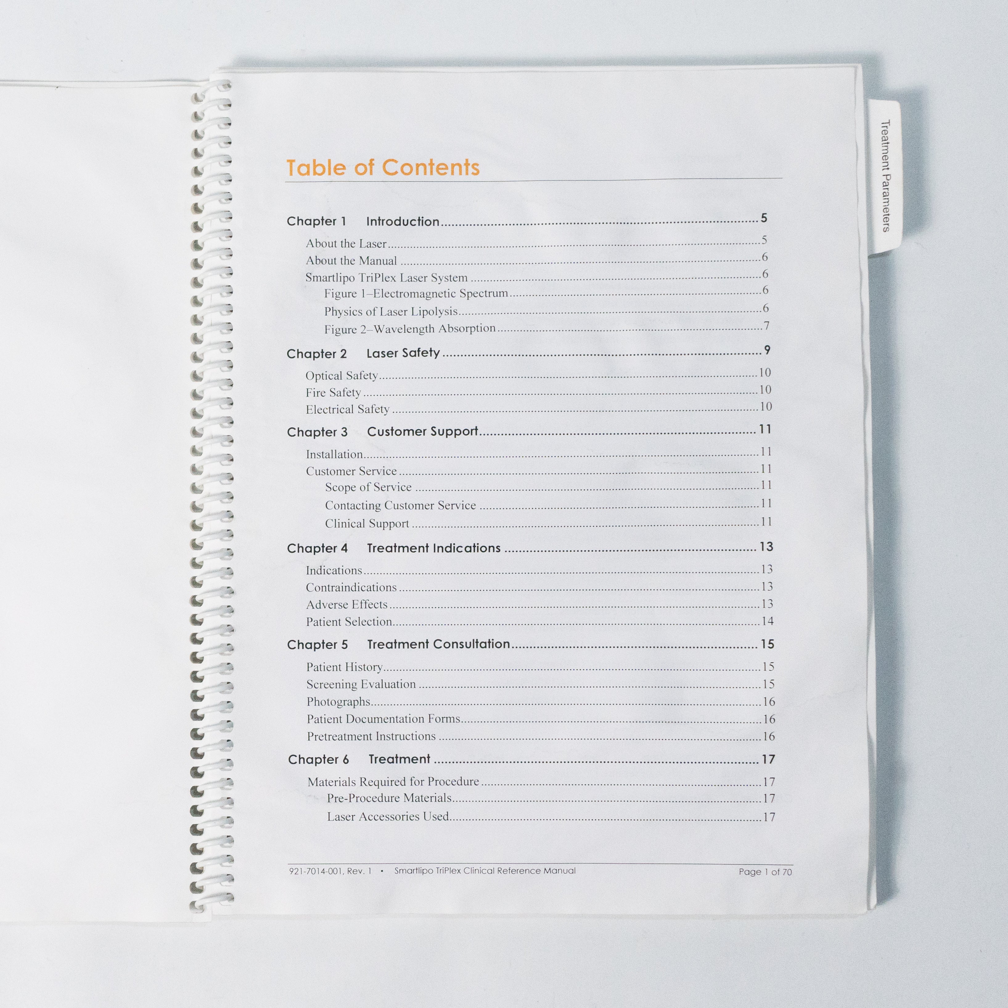 Cynosure SmartLipo Triplex Laser Clinical Reference Manual 912-7014-001