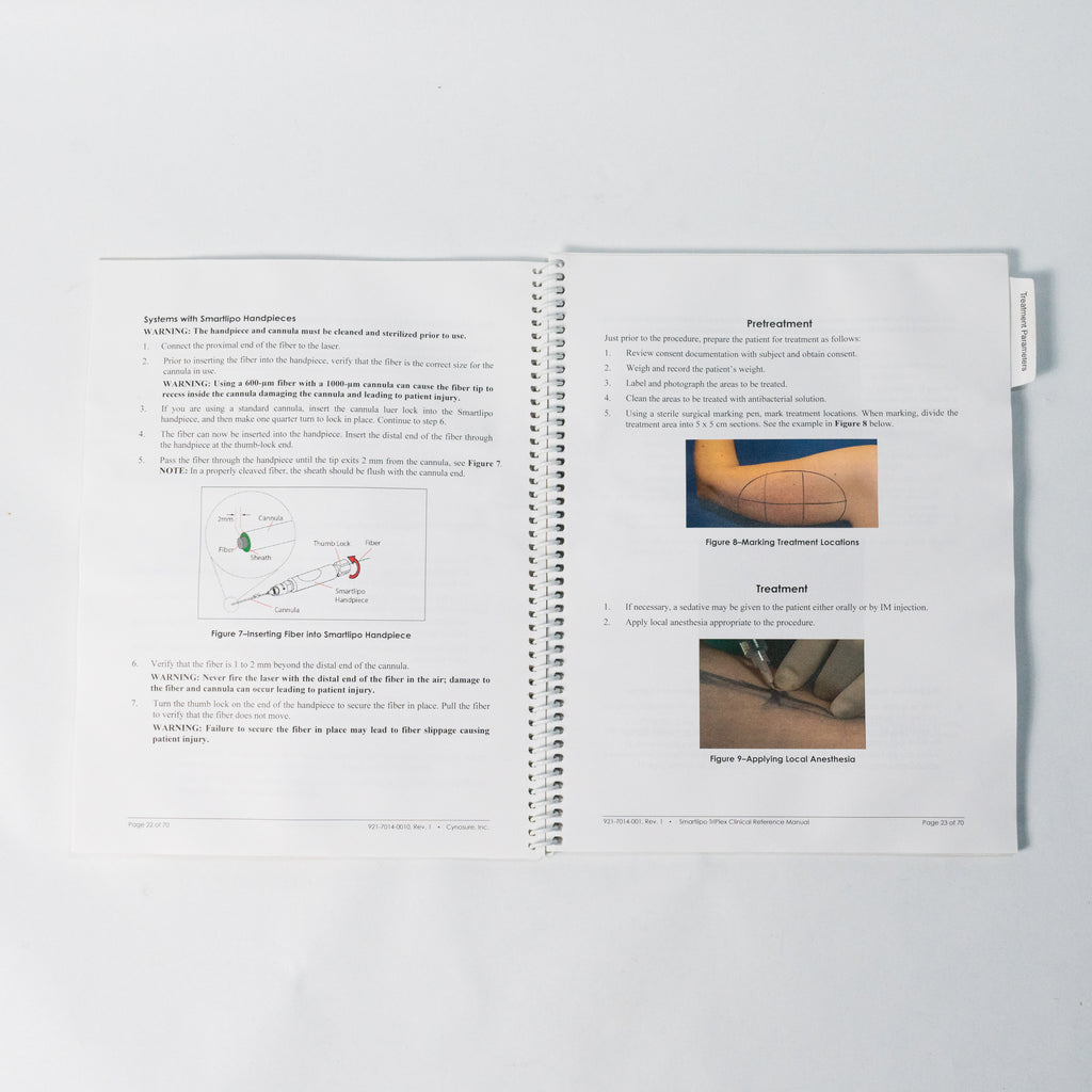 Cynosure SmartLipo Triplex Laser Clinical Reference Manual 912-7014-001