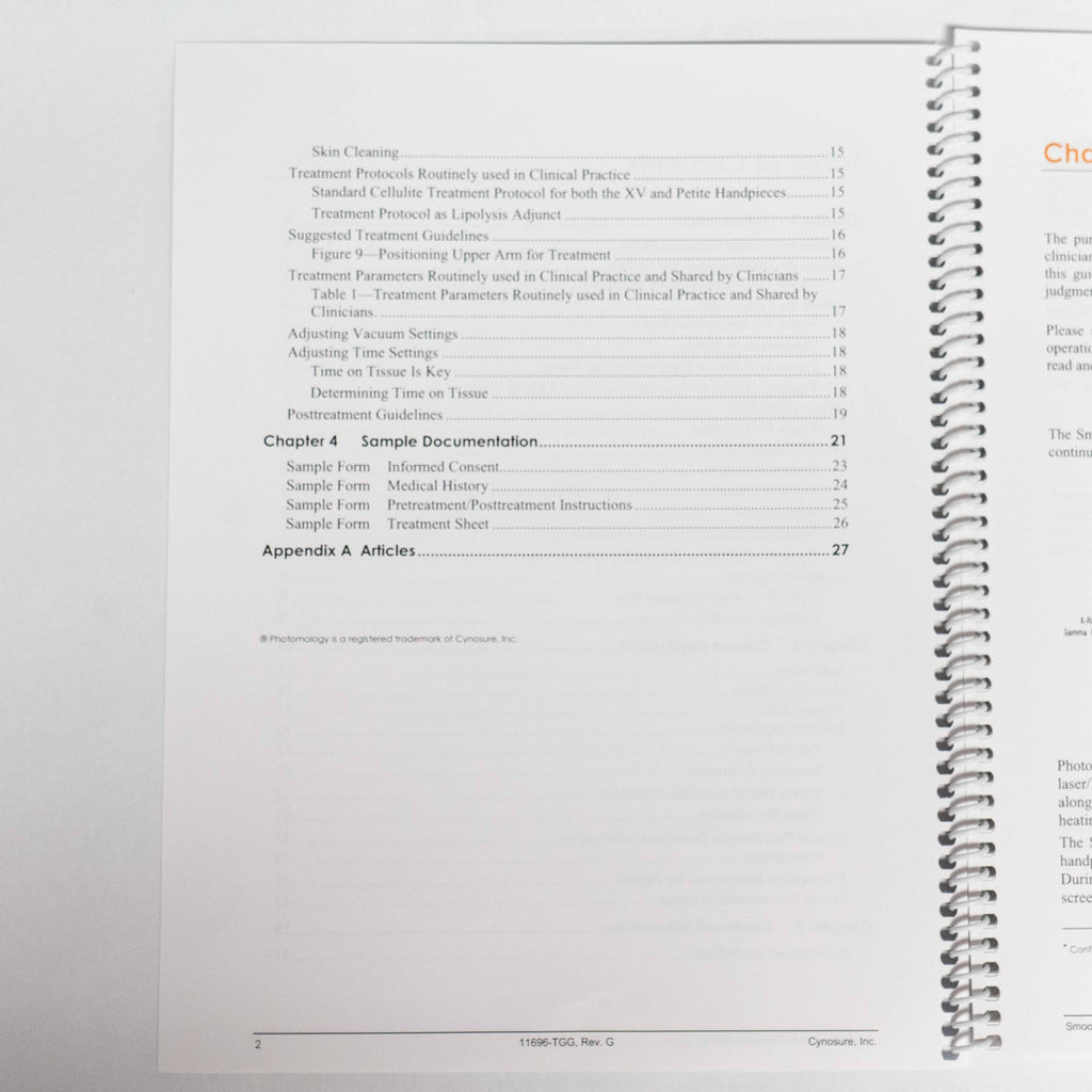 Cynosure SmoothShapes XV 2013 CLINICAL REFERENCE GUIDE - 11696-TTG REV G (28 pg)
