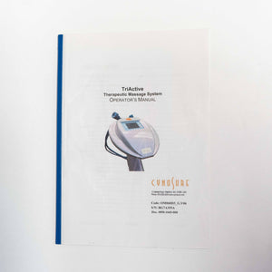 Cynosure TriActive Therapeutic Massage System OPERATORS MANUAL - S/N: BG7A355A