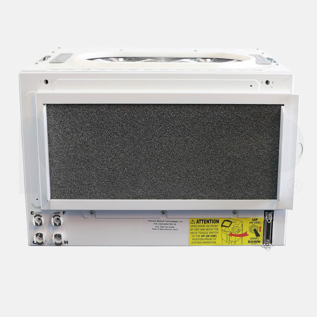 2019 Cynosure Palomar Icon Chiller Water Cooling System Assembly Back
