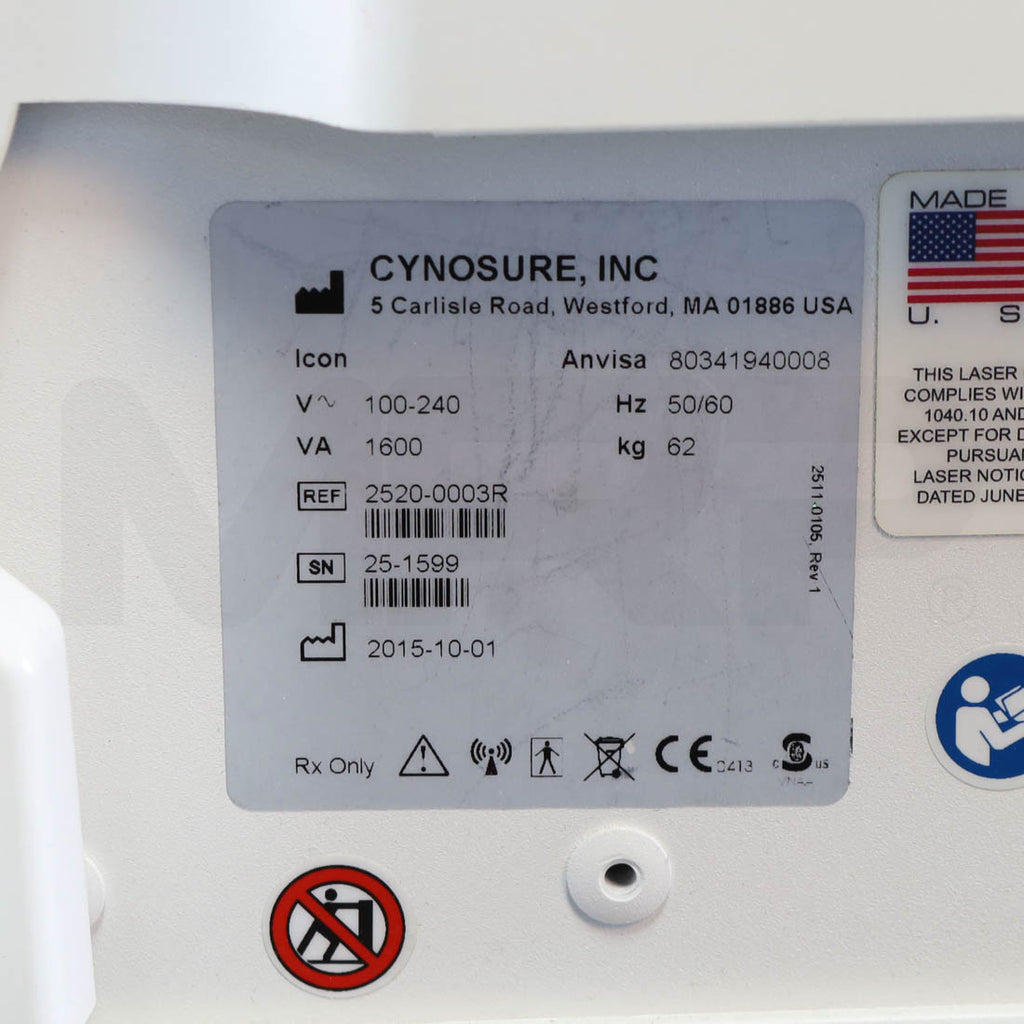 2015 Palomar Cynosure Icon System Label