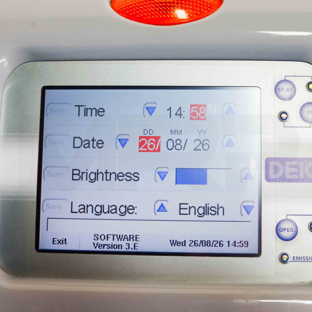 2012 DEKA SmartXide 50 DOT System Info Screen