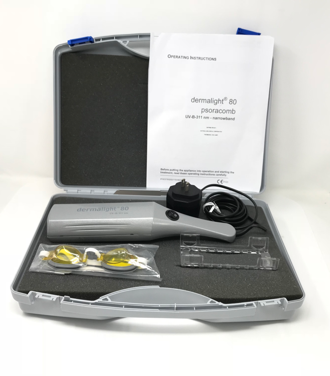 DERMALIGHT 80 Derma Light Psoracomb Narrowband UVB Phototherapy Device 311nm